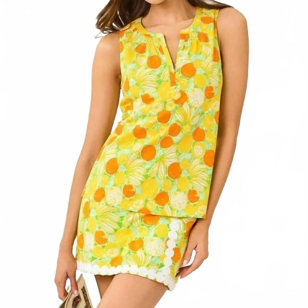 NEW LILLY PULITZER essie knit sleeveless top in island palm zesty